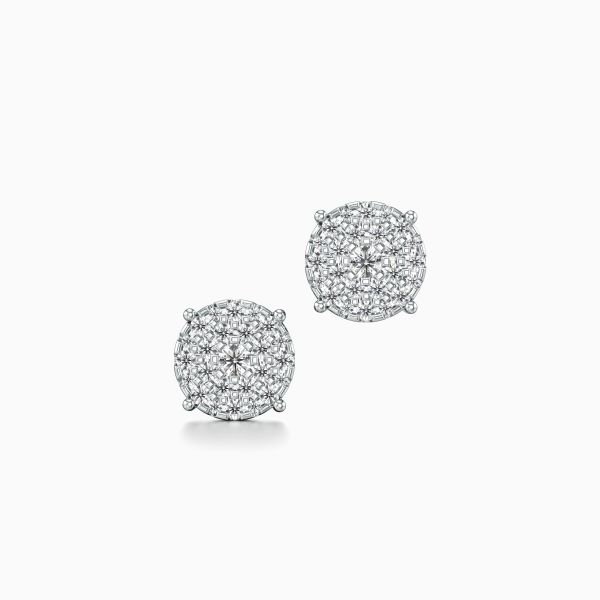 Shimmering Cluster Diamond Earrings