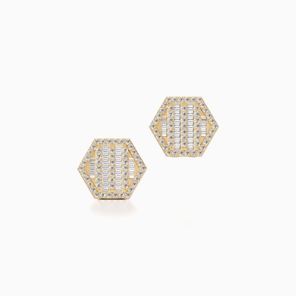 Dope Hexagon Diamond Earrings