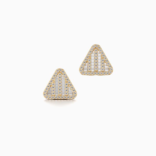 Lit Triangle Diamond Earrings