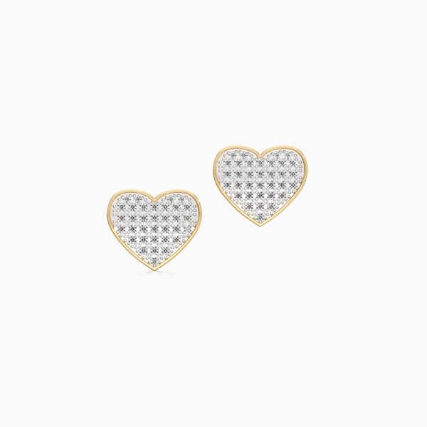 Garish Heart Diamond Earrings