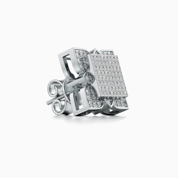 Cubic Floret Diamond Earrings
