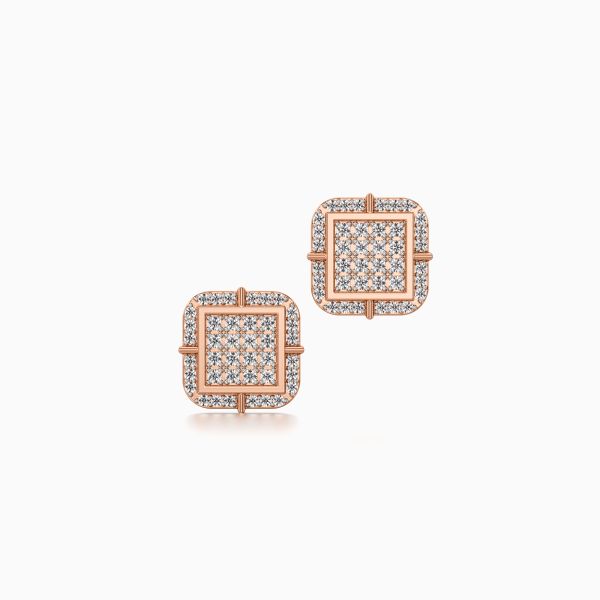 Ritzy Square Diamond Earrings
