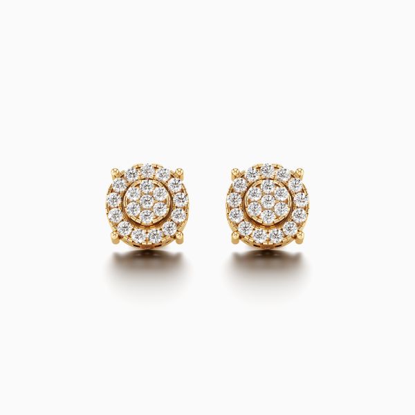 Halo Cluster Diamond Earrings