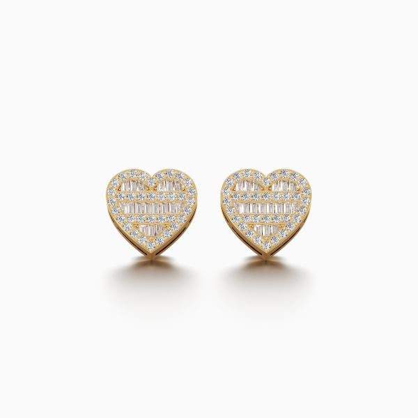 Twinkling Heart Diamond Earrings