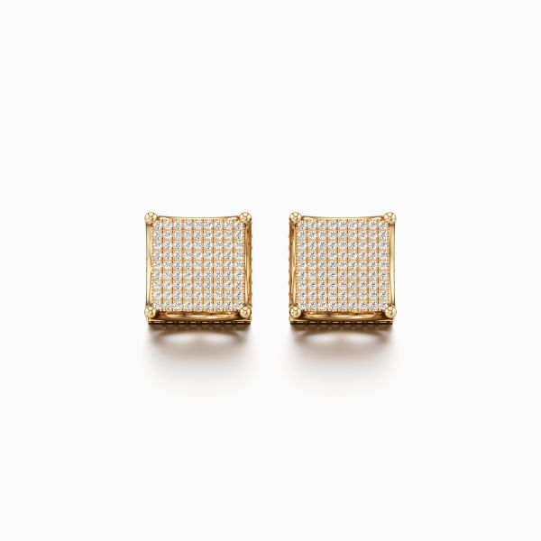 Snazzy Cuboid Diamond Earrings