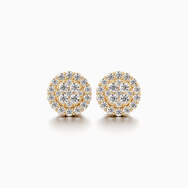 Ritzy Round Diamond Earrings
