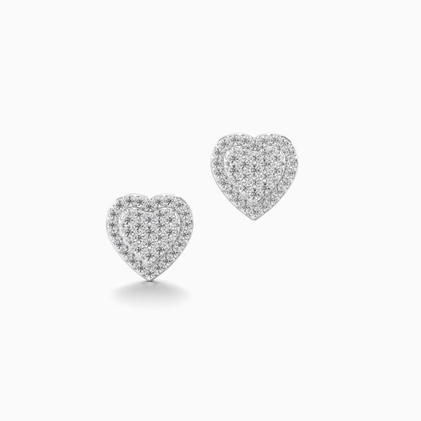 Frosty Heart Diamond Earrings