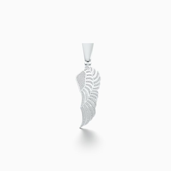 Aesthetic Angel Wing Diamond Pendant