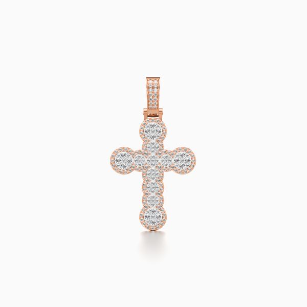 Bulbous Cross Diamond Pendant