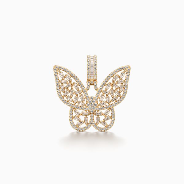 Openwork Butterfly Diamond Pendant