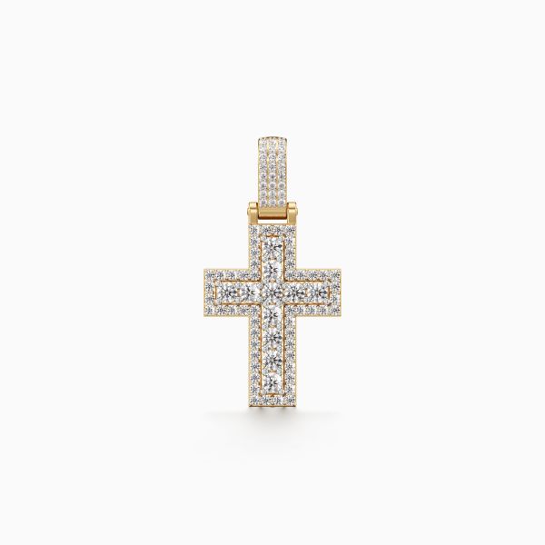 Bold Biggie Cross Diamond Pendant