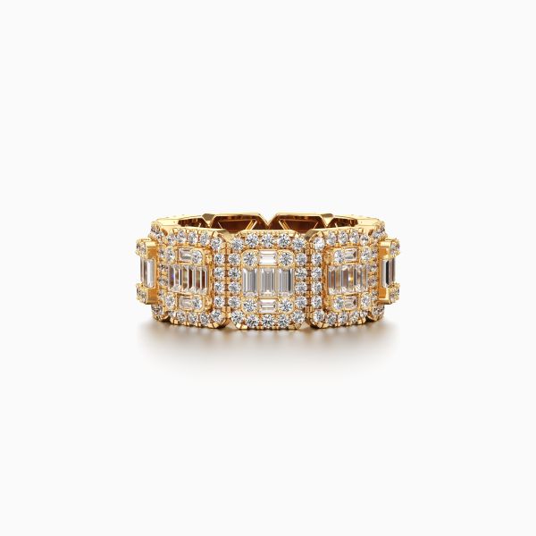 Glitzy Asscher Diamond Ring