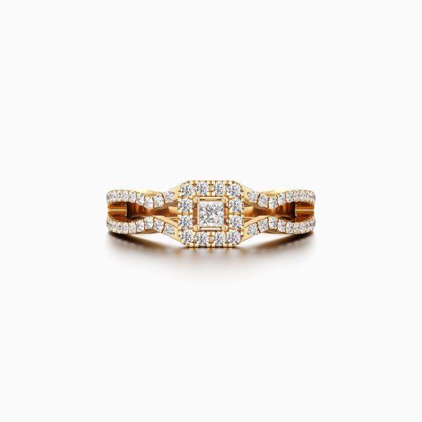 Wavy Gliss Diamond Ring