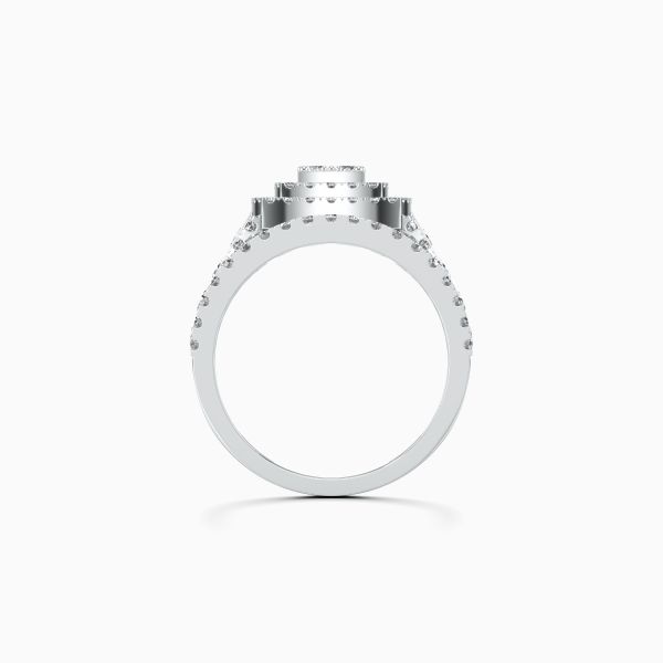 Laced Cushion Diamond Ring