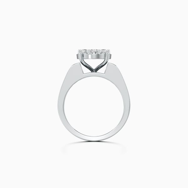 Triple-Gold Bling Diamond Ring