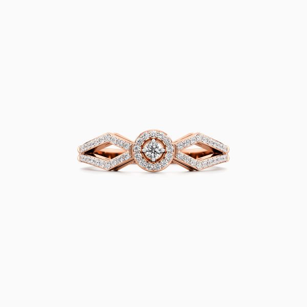 Twin Tile Glitter Diamond Ring