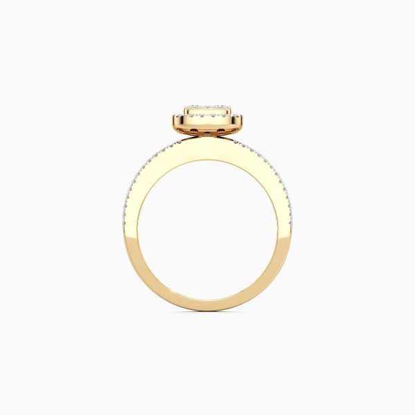 Geometric Glamour Diamond Ring