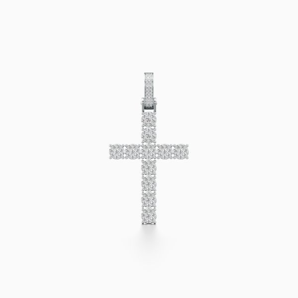 Frosty Cross Diamond Pendant