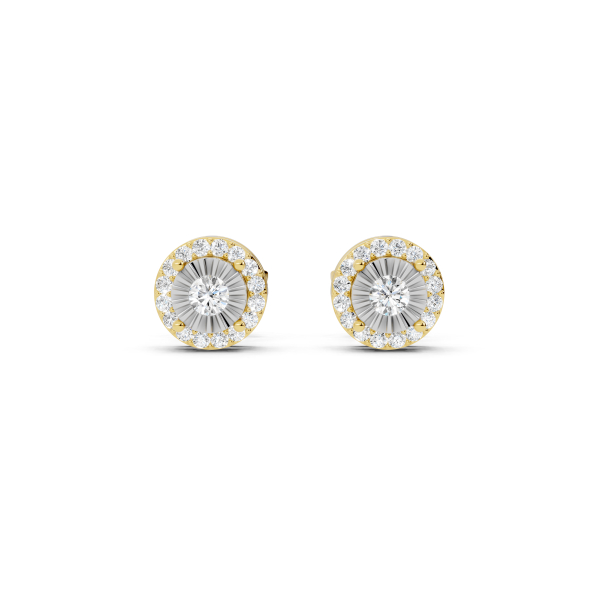 Stunning Halo Diamond Stud Earring
