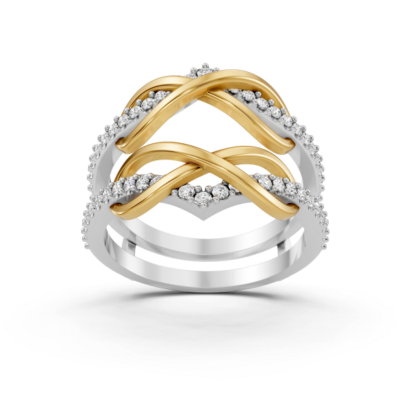 Eternal Love Infinity Two tone Gold Stackable Ring for women