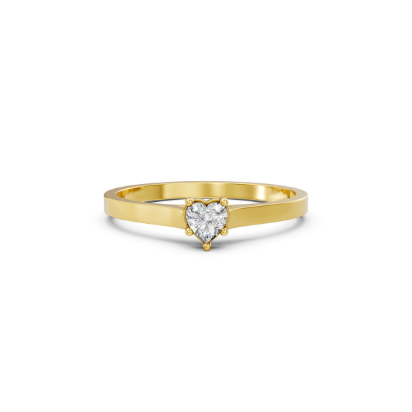 Heart Cut Solitaire Diamond Ring For Her