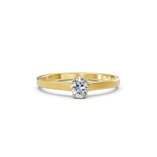 Oval Cut Solitaire Diamond Ring For Her
