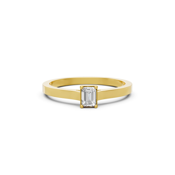 Emerald Cut Solitaire Diamond Ring For Her