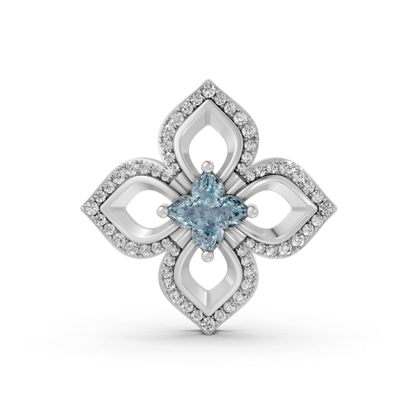 Luxe Gold Fancy Cut Lab-Grown Diamond Flower Pendant