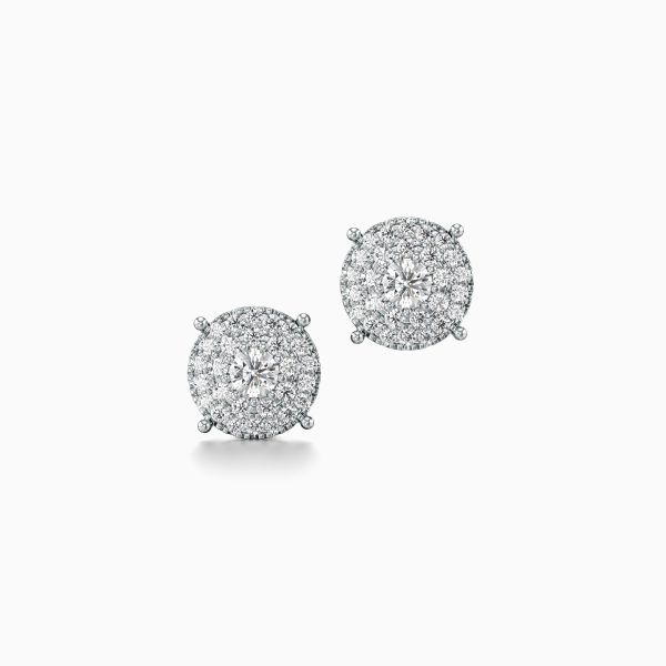 Glazy Spherical Diamond Earrings