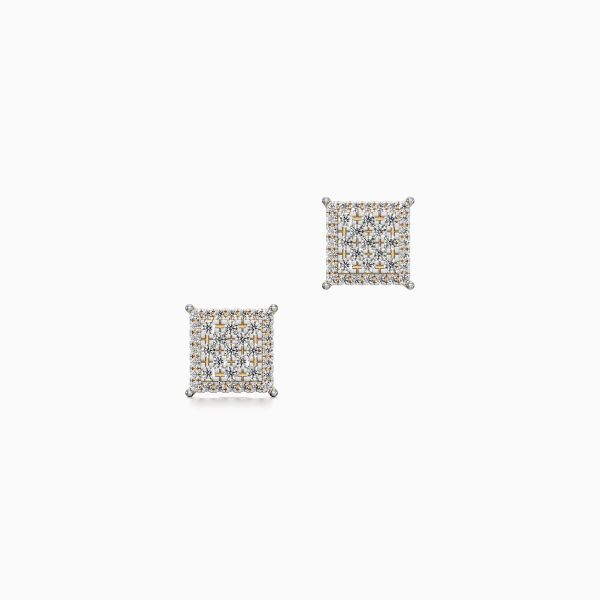 Flashy Cube Diamond Earrings