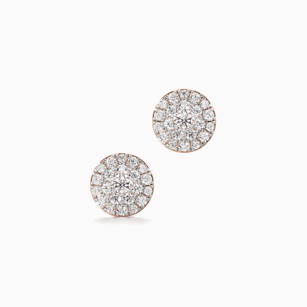 Dazzling Sunburst Diamond Earrings