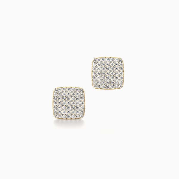 Square Pegs Diamond Earrings
