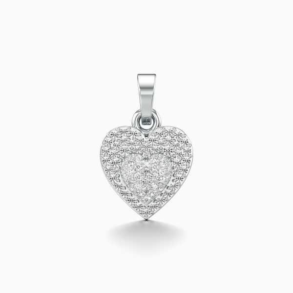 Entwined Hearts Diamond Pendant
