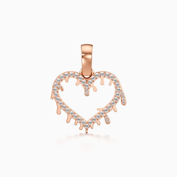 Dripping Heart Diamond Pendant