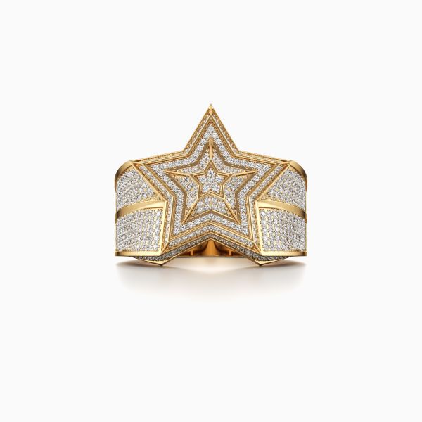 Star In Star Diamond Ring