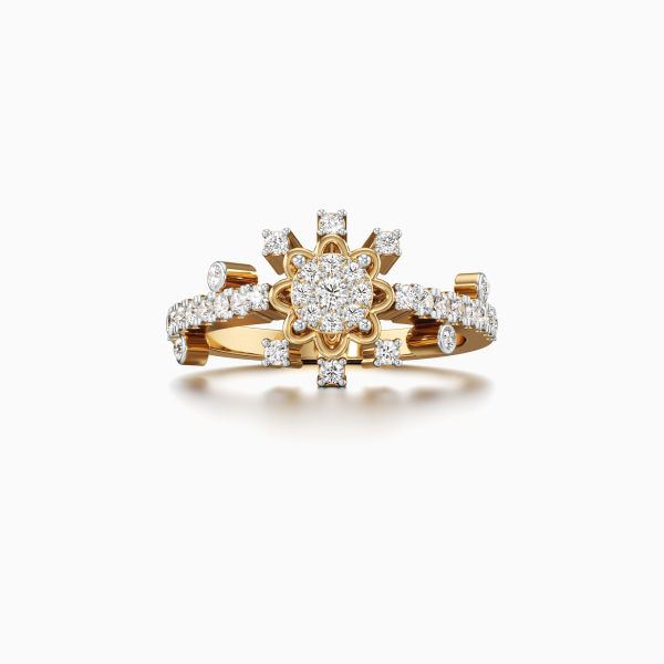 Frosty Floral Diamond Ring