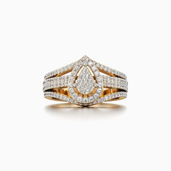 Perky Pear Diamond Ring