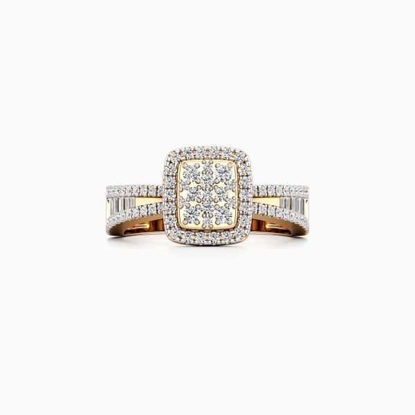 Geometric Glamour Diamond Ring