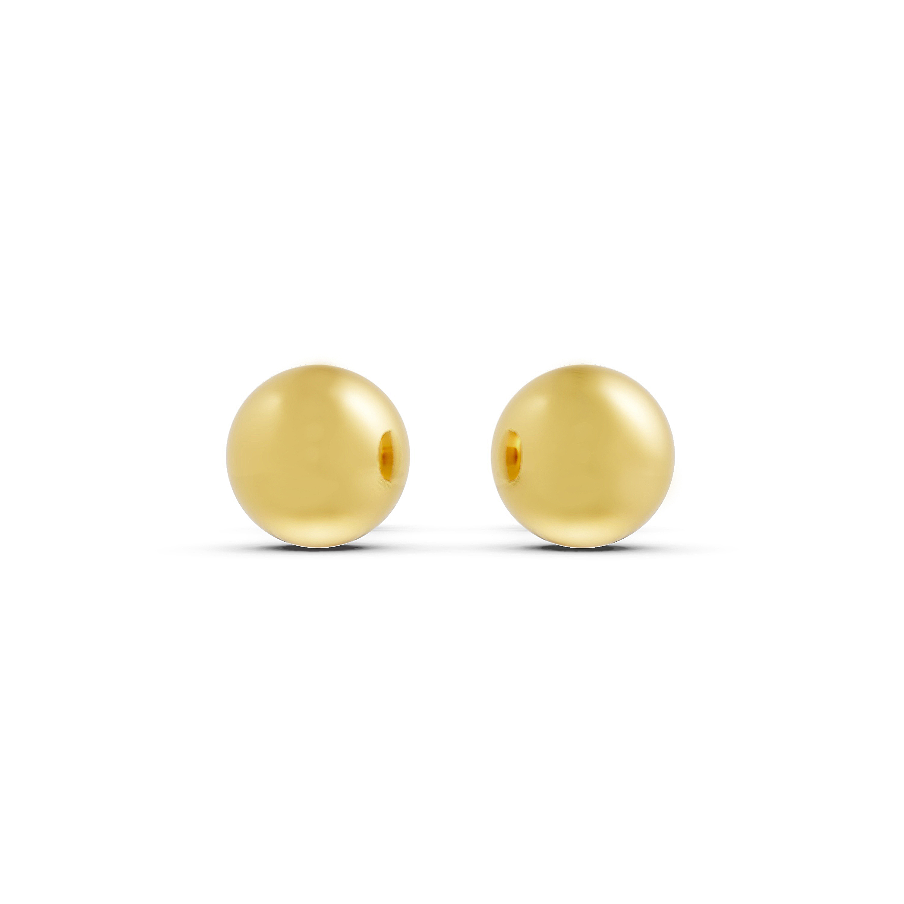 Solid Gold Stud Earrings – Sleek Polished Finish