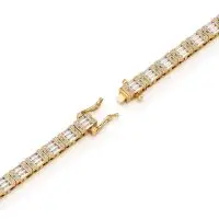 Flashy Baguette Diamond Bracelet in Yellow 10k Gold