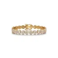 Slamming Floral Diamond Bracelet in Yellow 10k Gold