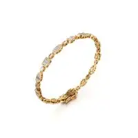 Jamming Geometric Diamond Bracelet in Yellow 10k Gold