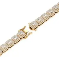 Punky Cubes Diamond Bracelet in Yellow 10k Gold