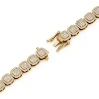 Flexin Link Diamond Bracelet in Yellow 10k Gold