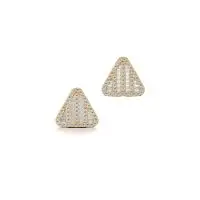 Lit Triangle Diamond Earrings in Yellow 10k Gold
