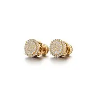 Twinkling
Disc Diamond Earrings in Yellow 10k Gold