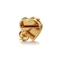 Voguish Heart Diamond Earrings in Yellow 10k Gold