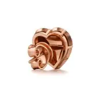 Finesse Heart Diamond Earrings in Rose 10k Gold