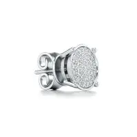 Flashy Roundup Diamond Earrings in White 10k Gold