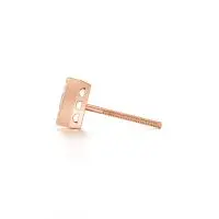 Square Drops Diamond Earrings in Rose 10k Gold